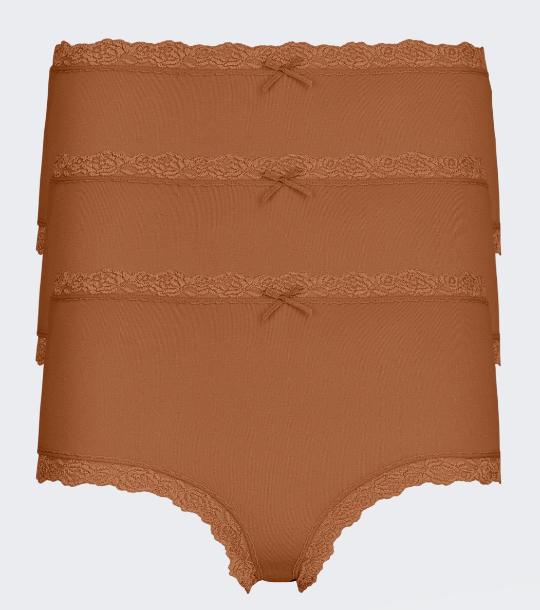 3er-Pack Nina von C. Damen Taillenslip Bernstein