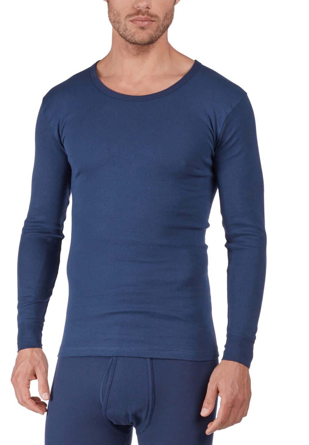 Huber Cotton Fine Rib Herren Shirt langarm