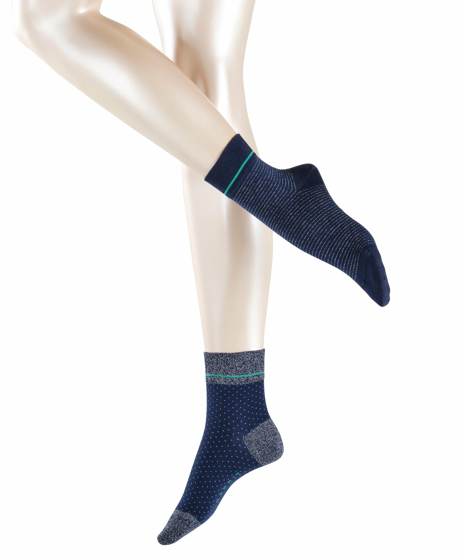 2er Pack Esprit Gemusterte Damen Short-Socken