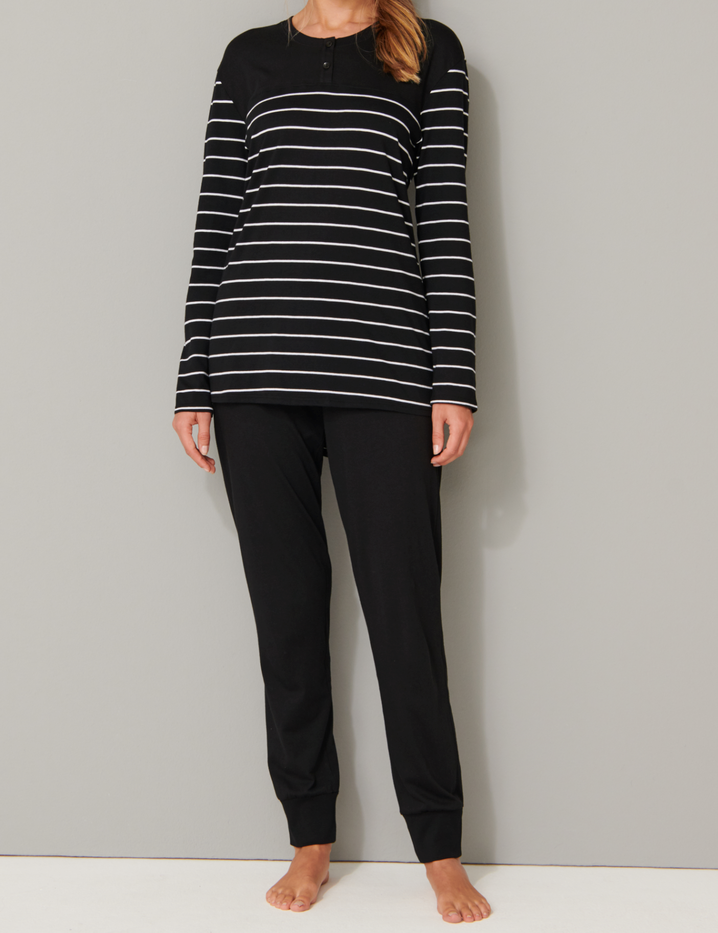 Schiesser Selected Damen Schlafanzug lang