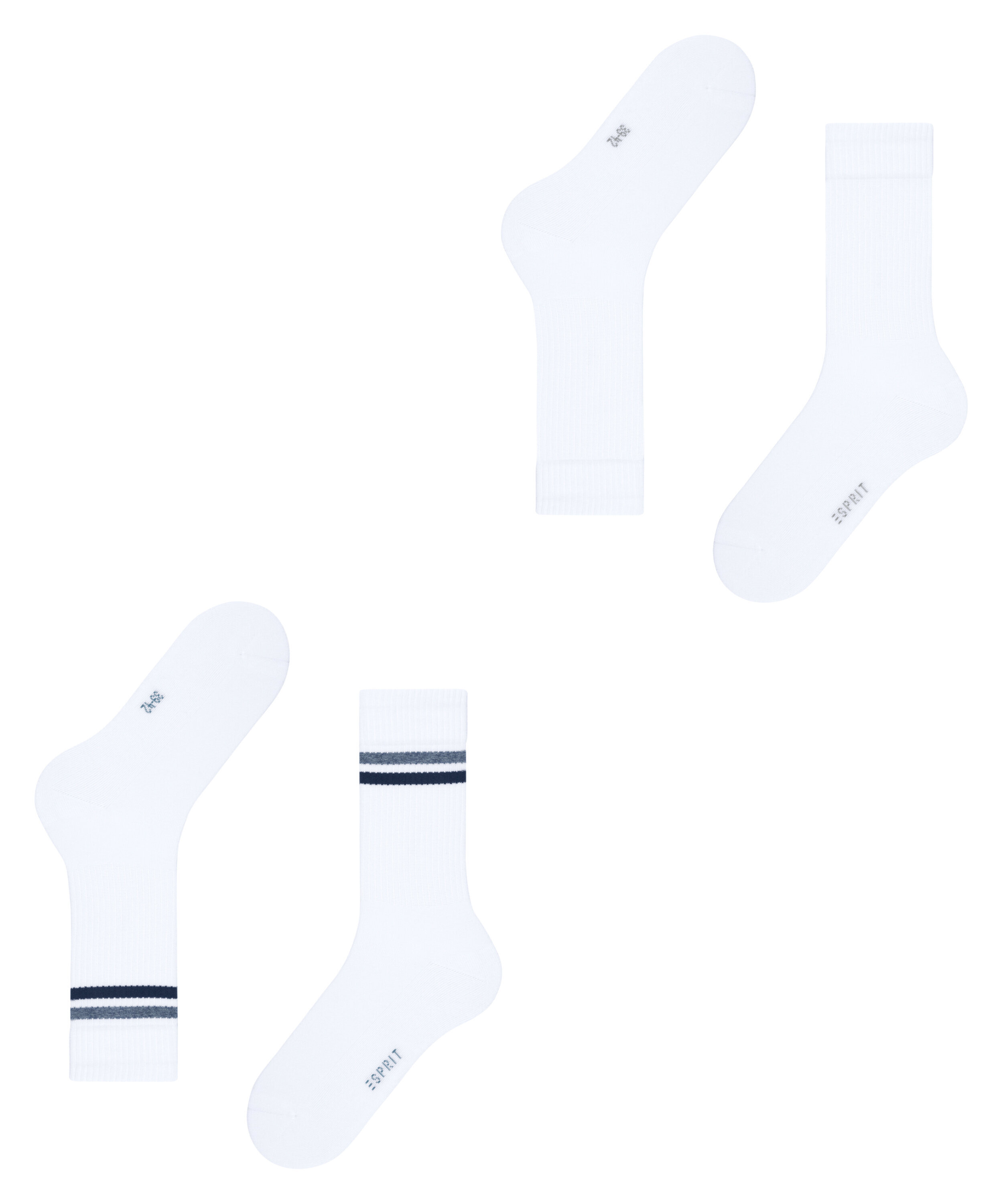 2er Pack Esprit Tennis Stripe Herren Socken