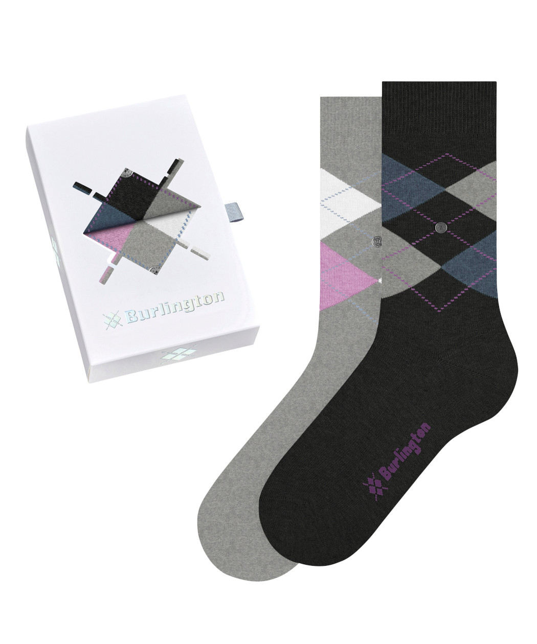 2er Pack Burlington Basic Gift Box Damen Socken 