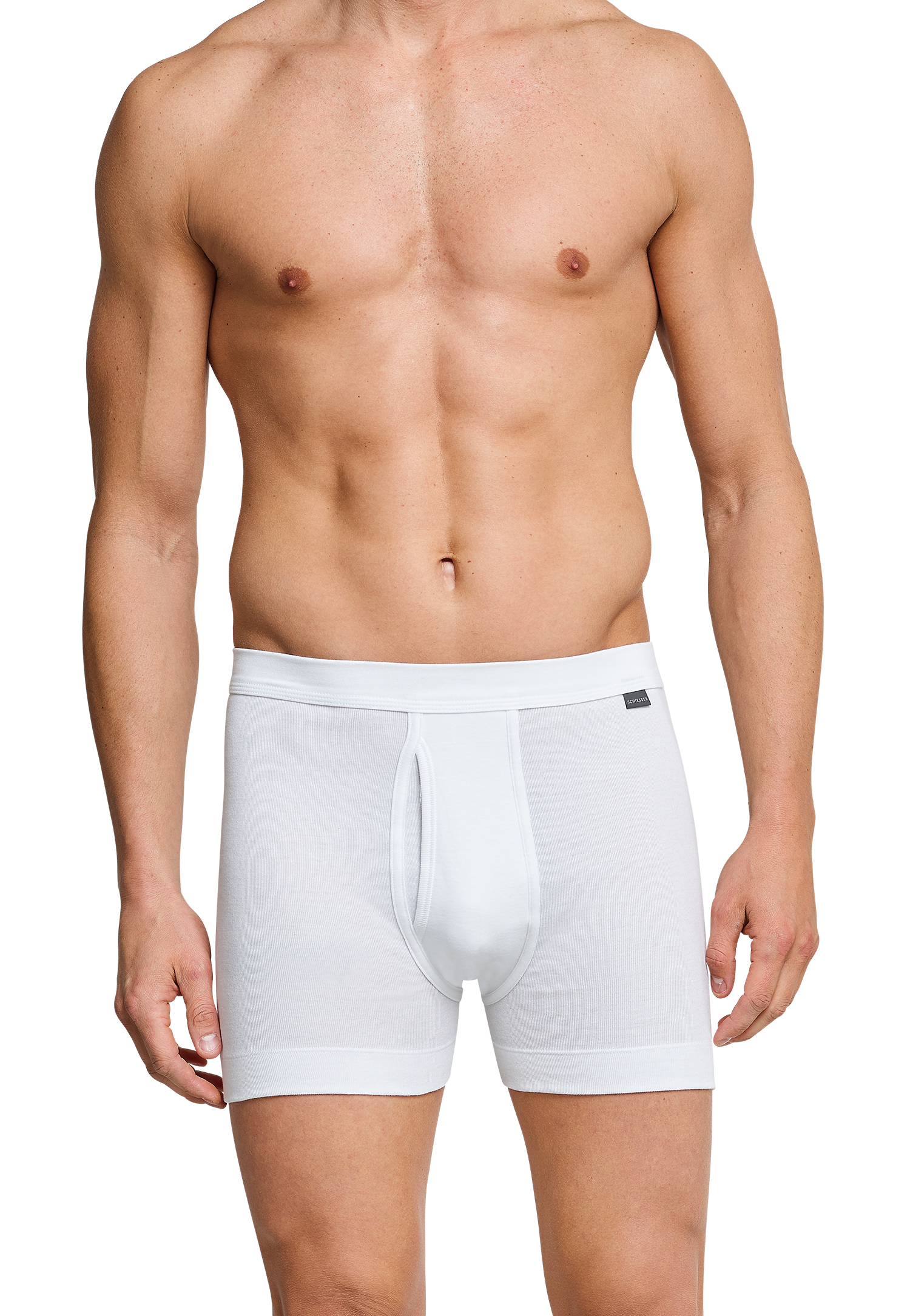 Schiesser Essentials Feinripp Herren Hose kurz