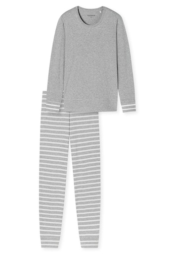 Schiesser Casual Essentails Damen Schlafanzug lang
