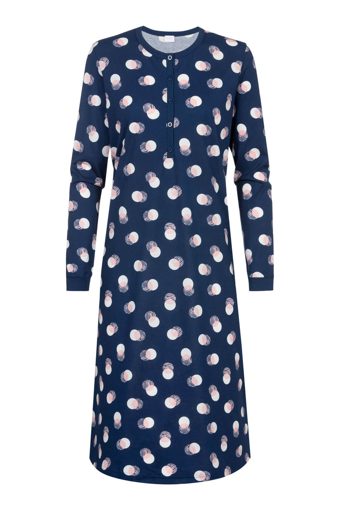 Mey Serie Scribbled Dots Damen Nachthemd langarm