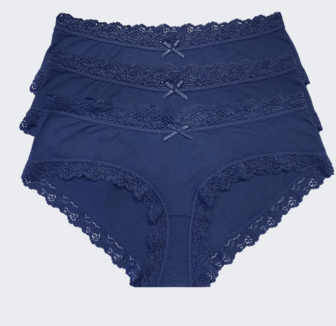 3er-Pack Nina v C. Damen Mini Hipster mit Spitze