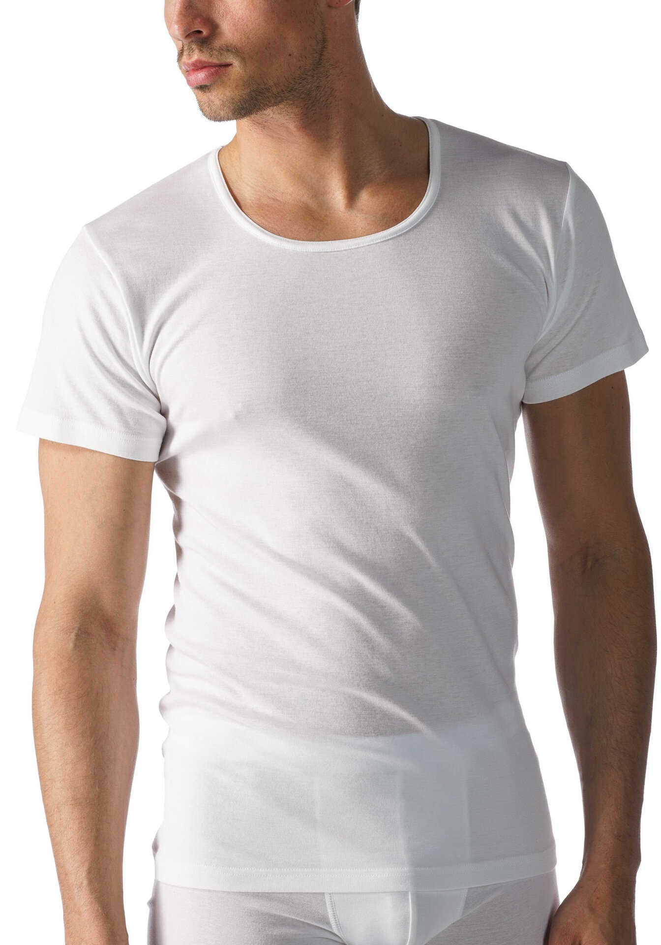 49002vorder Mey Serie Casual Cotton Herren Crew-Neck Shirt