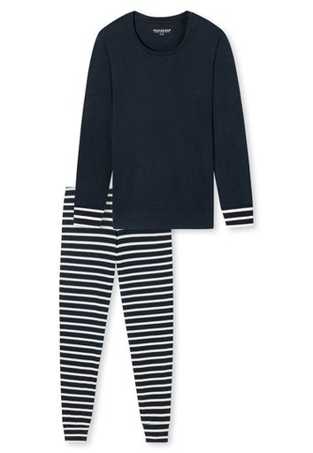 Schiesser Casual Essentails Damen Schlafanzug lang