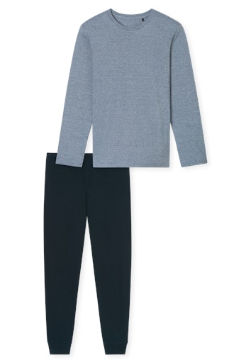 Schiesser Casual Essentials Herren Schlafanzug lang