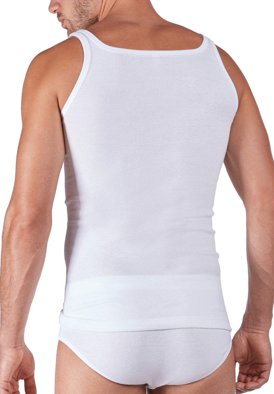 2er-Pack Huber Cotton Fine Rip Herren Achselshirt