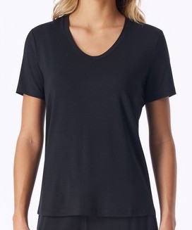 Schiesser Mix+Relax Damen Shirt kurzarm V-Ausschnitt
