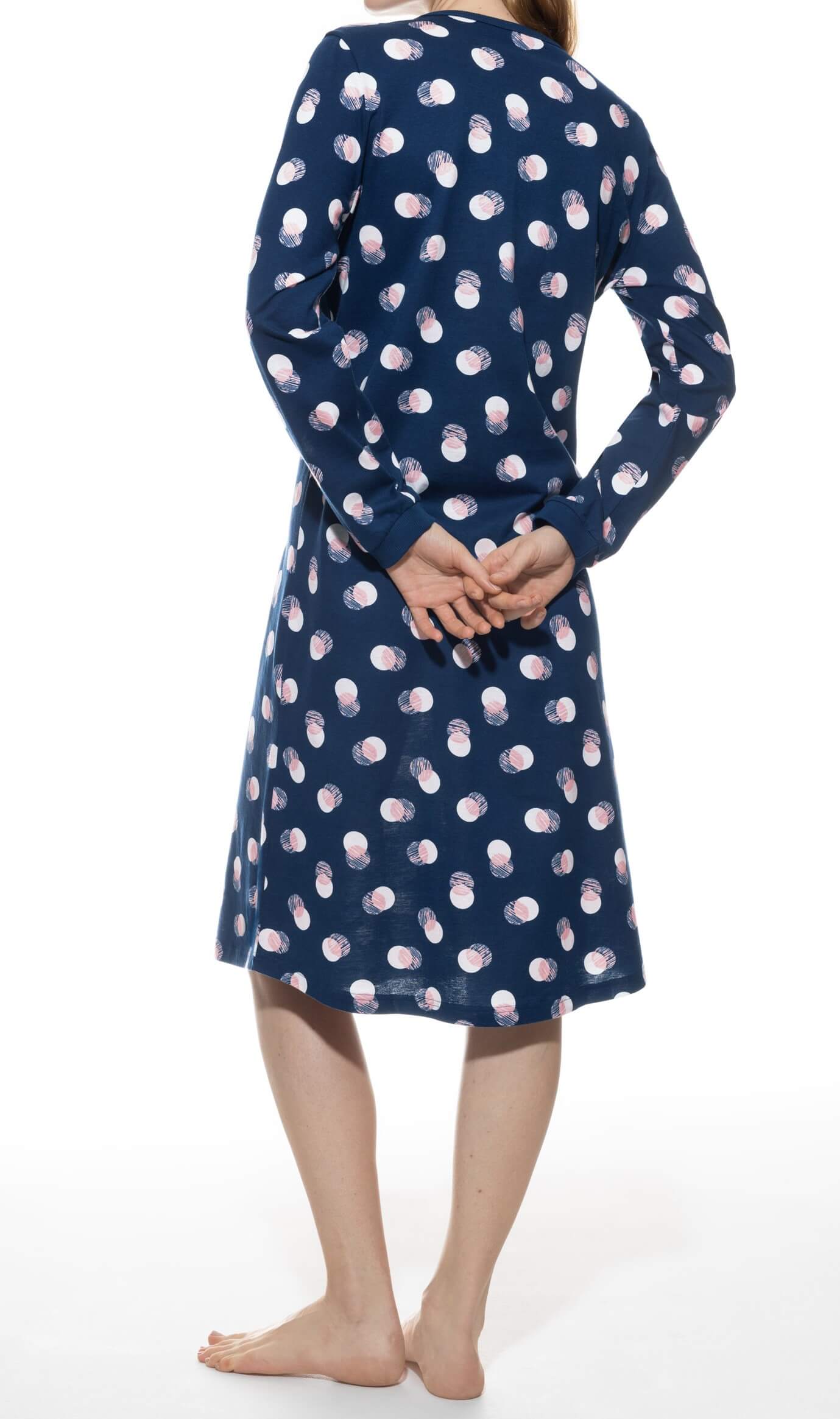 Mey Serie Scribbled Dots Damen Nachthemd langarm