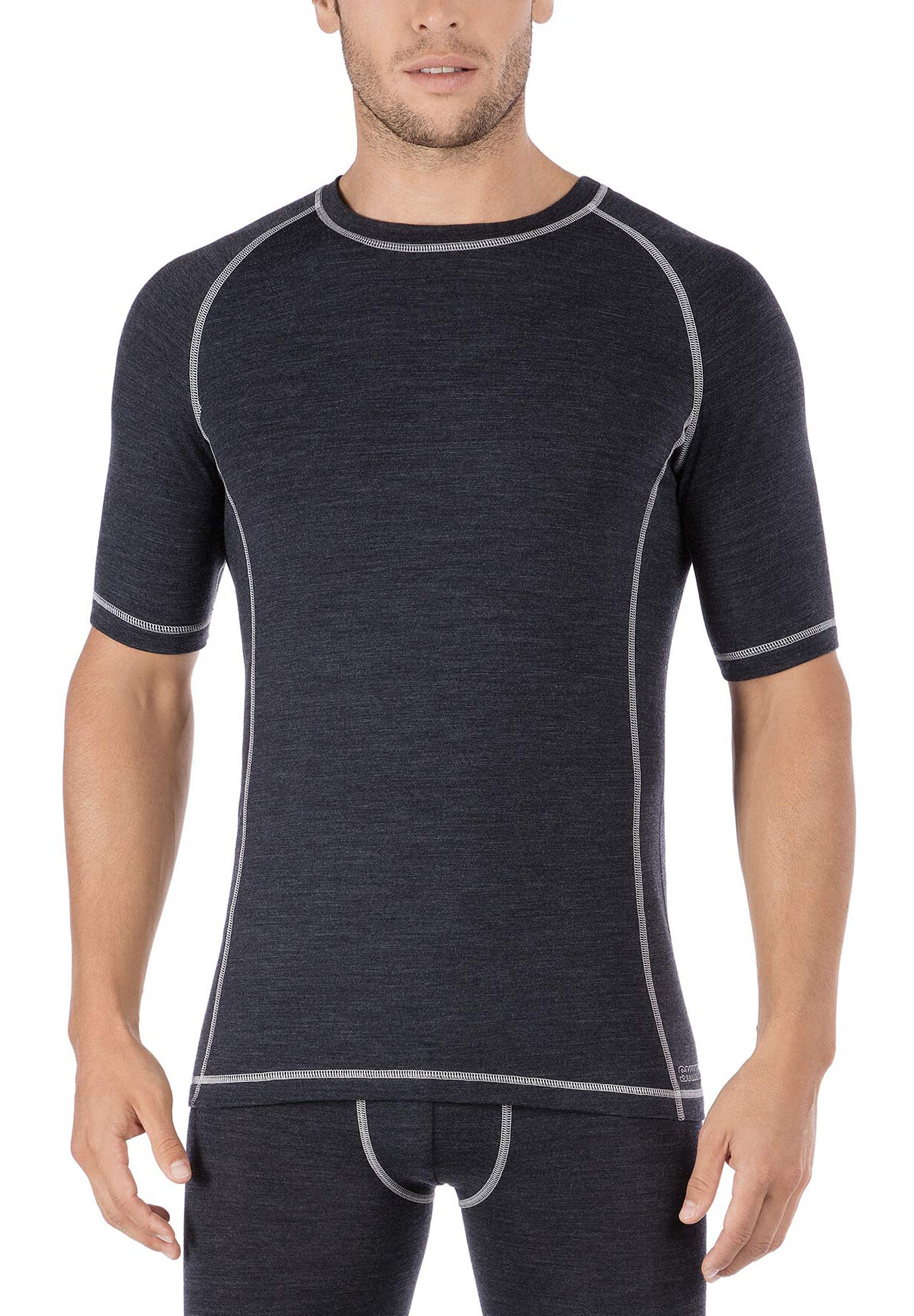 Skiny Active Wool Shirt Kurzarm Herren