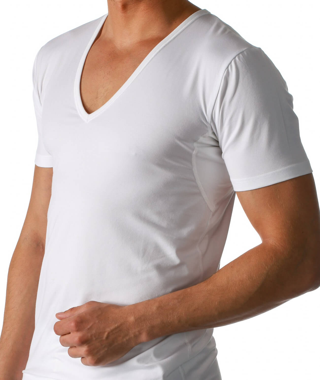 2er-Pack Mey Serie Dry Cotton Functional Herren V-Neck-Shirt