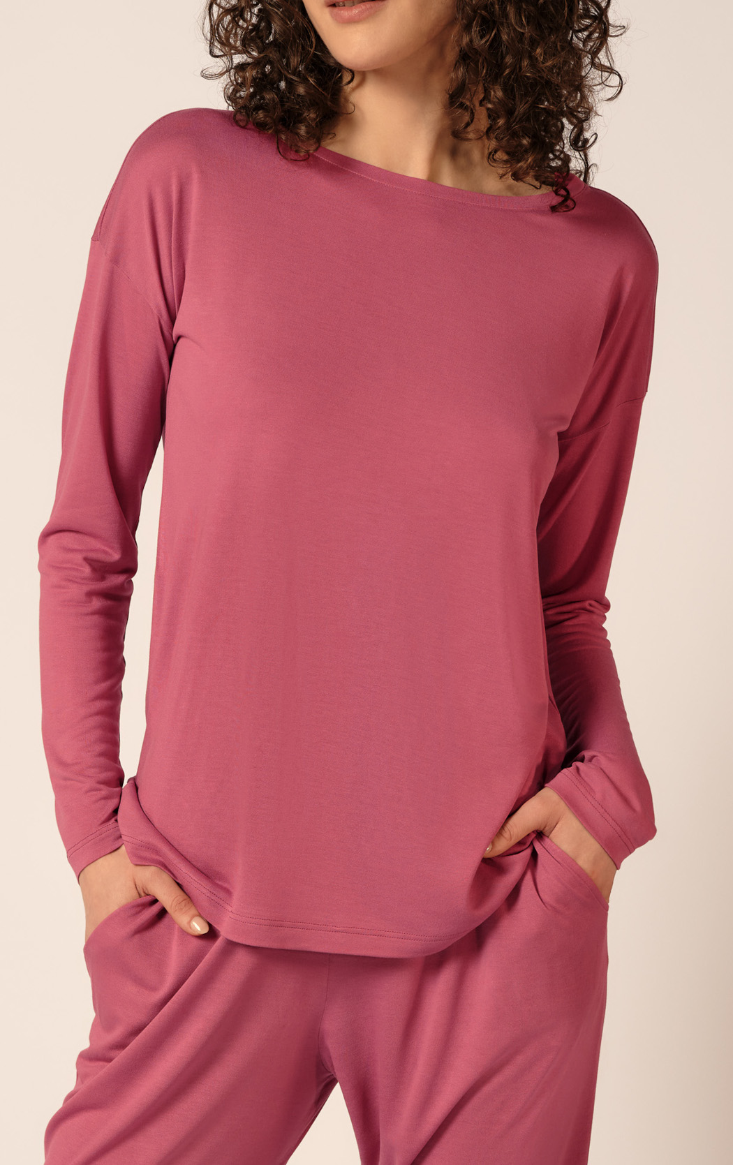 Huber Night Basic Selection Damen Shirt Langarm
