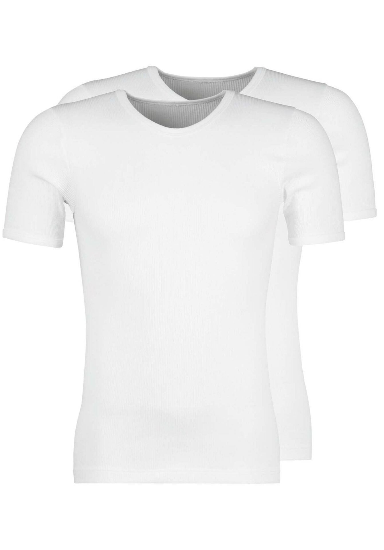2er Pack Huber Daywear Duo Line Herren Doppelrib T-Shirt