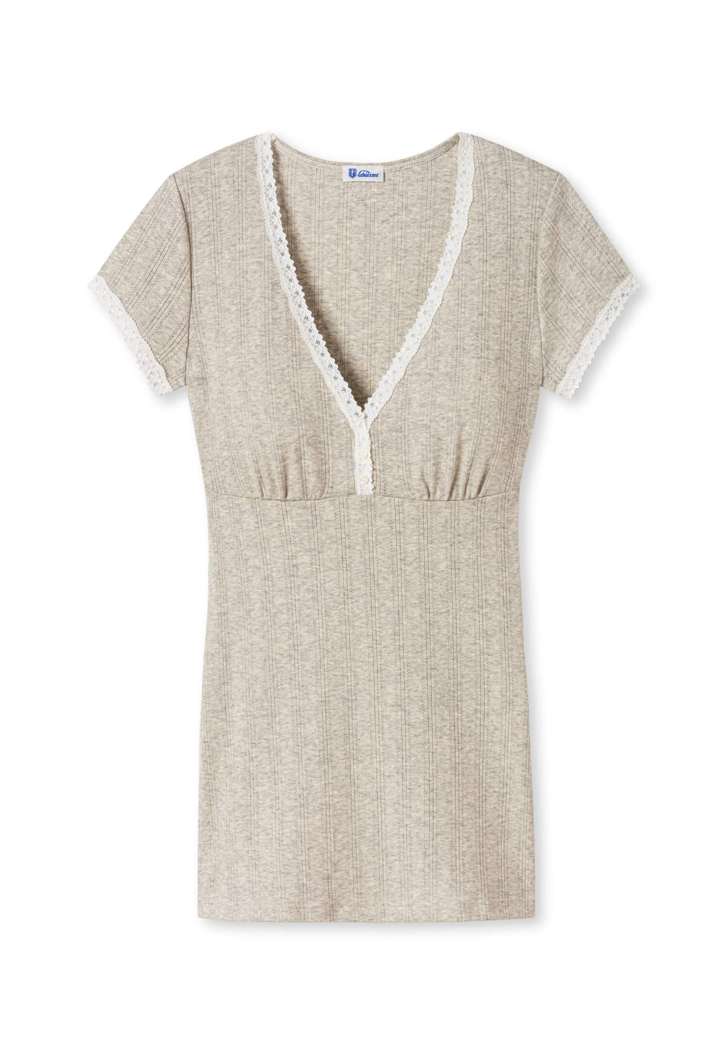 Schiesser Revival Agathe Damen Shirt kurzarm Grau