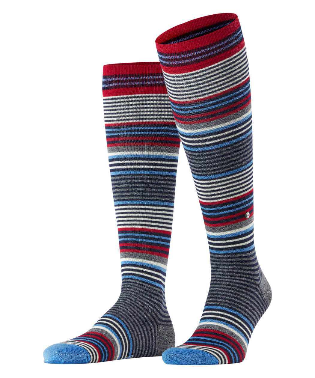 Burlington Stripe Herren Kniestrumpf