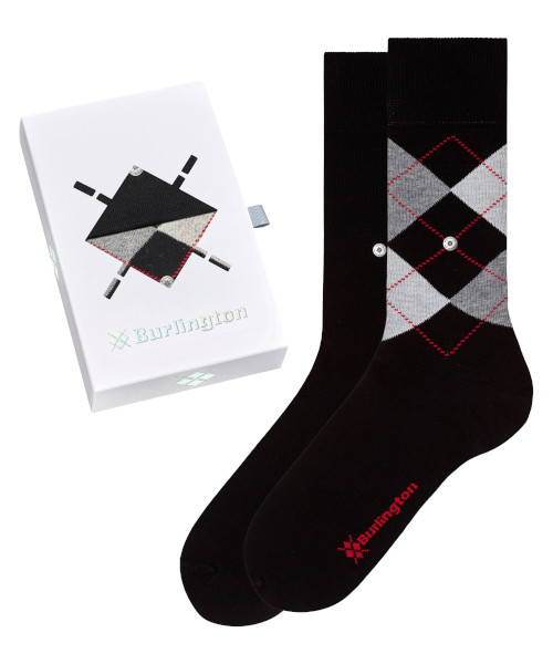 2er-Pack Burlington Basic Gift Box-Mixed Herren Kurzstrumpf