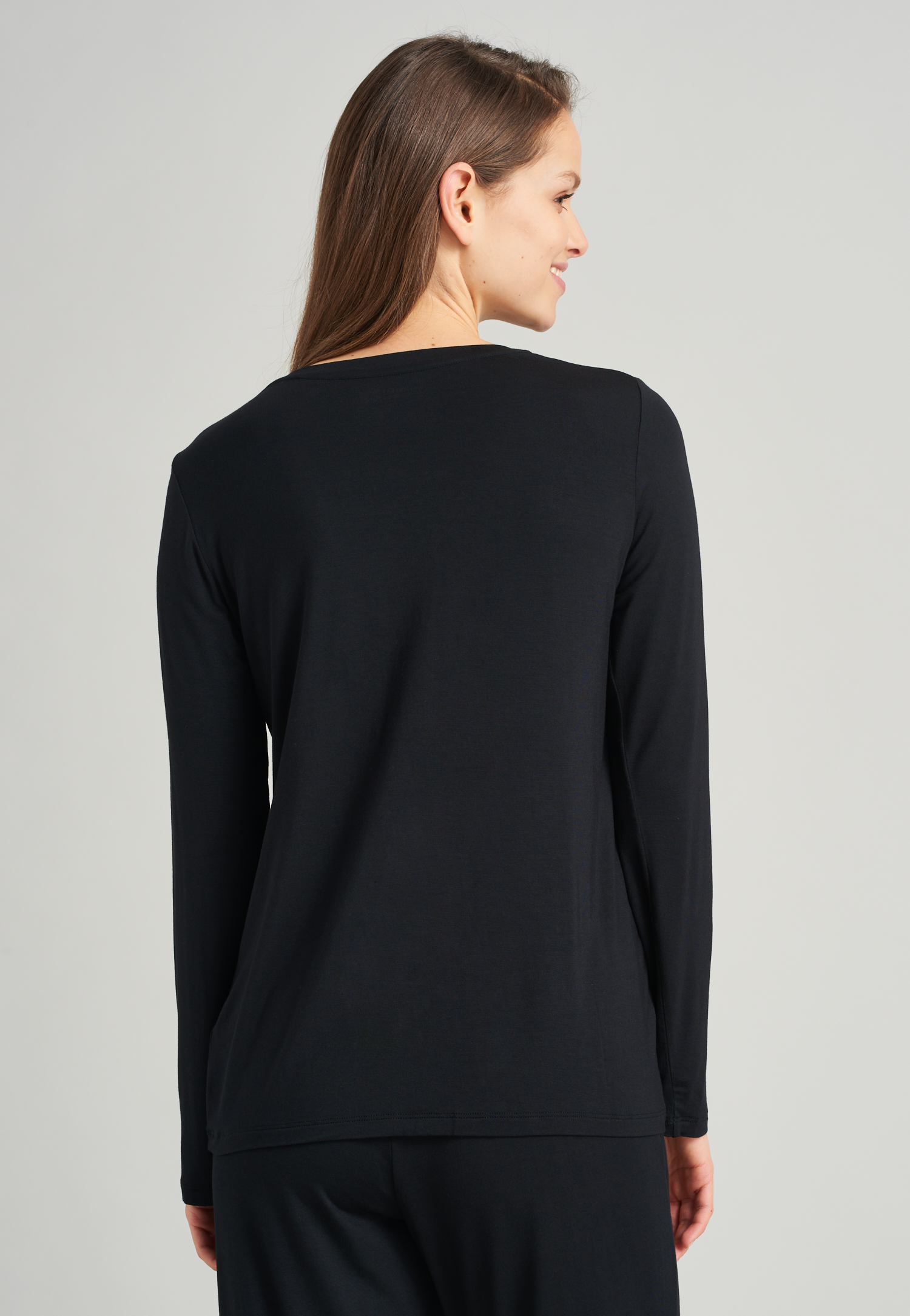 175478-000_1 Schiesser Mix + Relax Damen Shirt langarm V-Ausschnitt