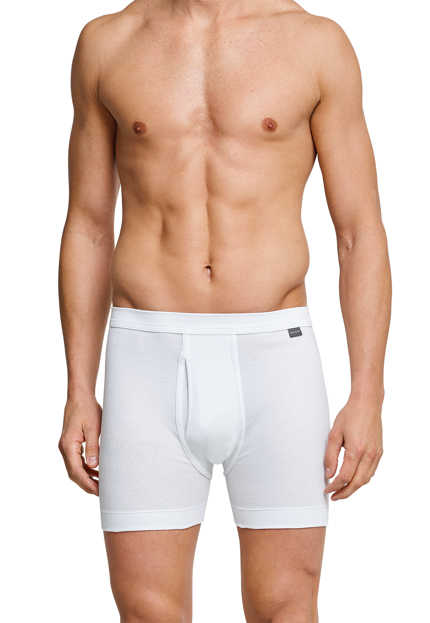 Schiesser Essentials Doppelripp Herren Hose kurz
