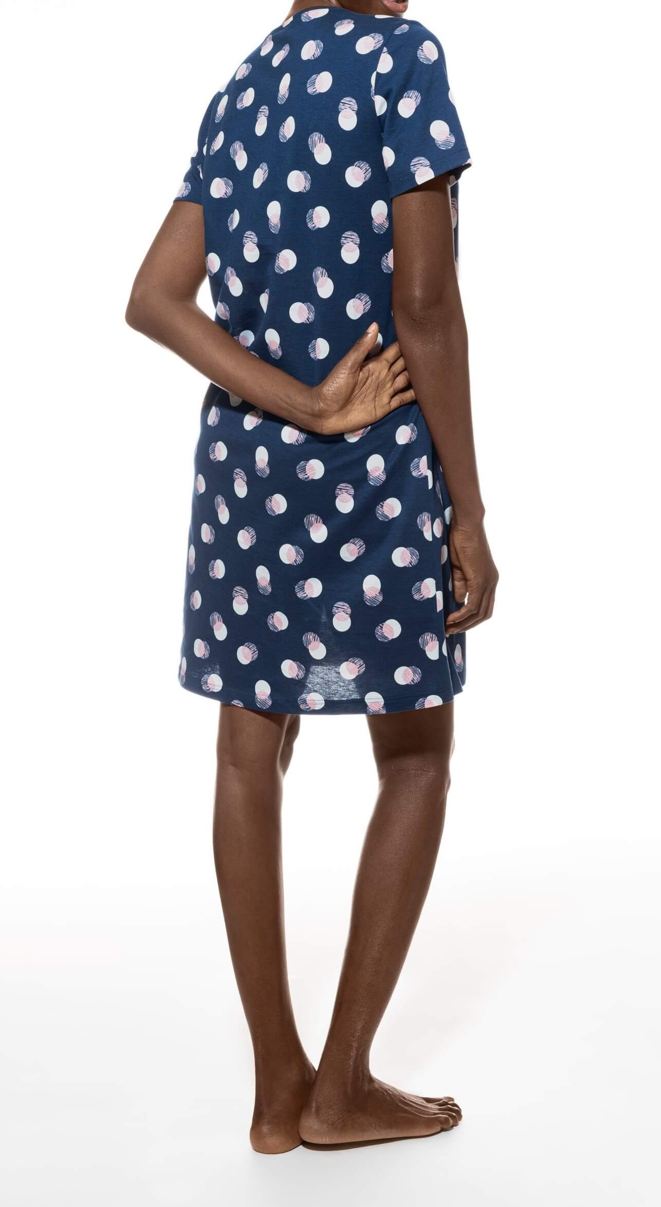 Mey Serie Scribbled Dots Damen Nachthemd kurzarm