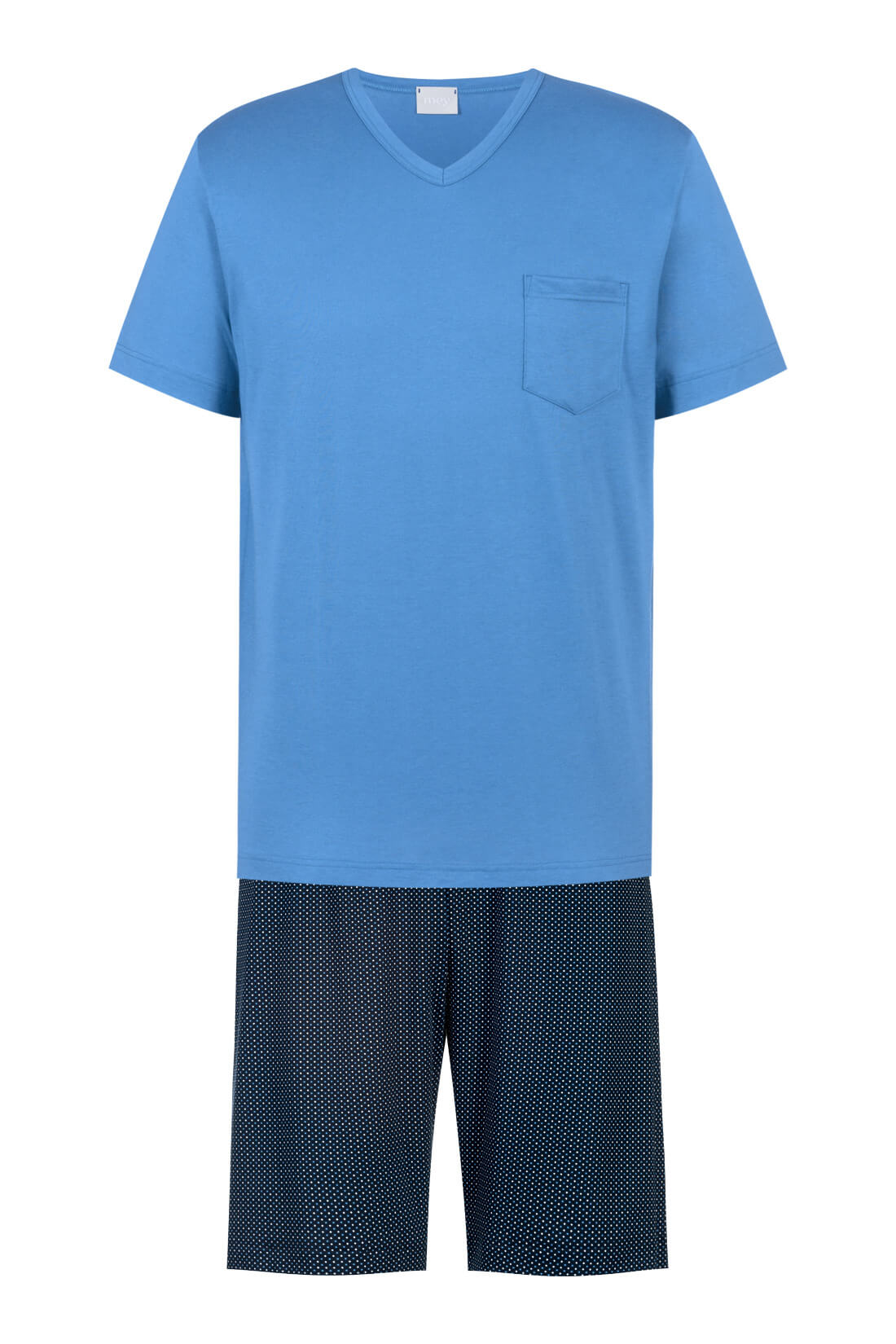 Mey Serie Micro Blue Herren Anzug kurz