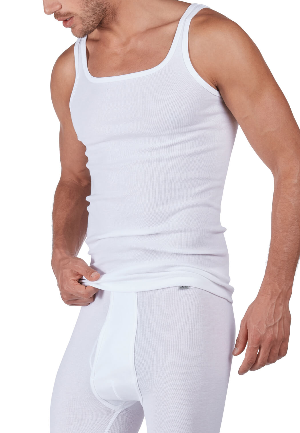 Huber Cotton Fine Rip Herren Achselshirt