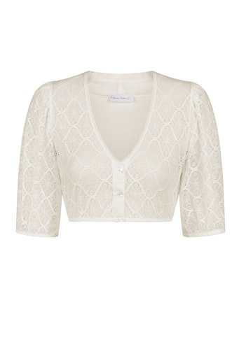 Nina von C Dirndlbluse Klara halbarm mit Puffärmeln