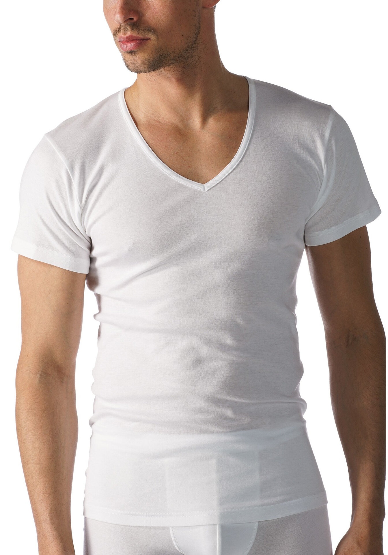 49007-vorder Mey Serie Casual Cotton Herren V-Neck Shirt