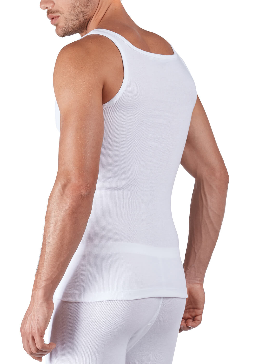 Huber Cotton Fine Rip Herren Achselshirt