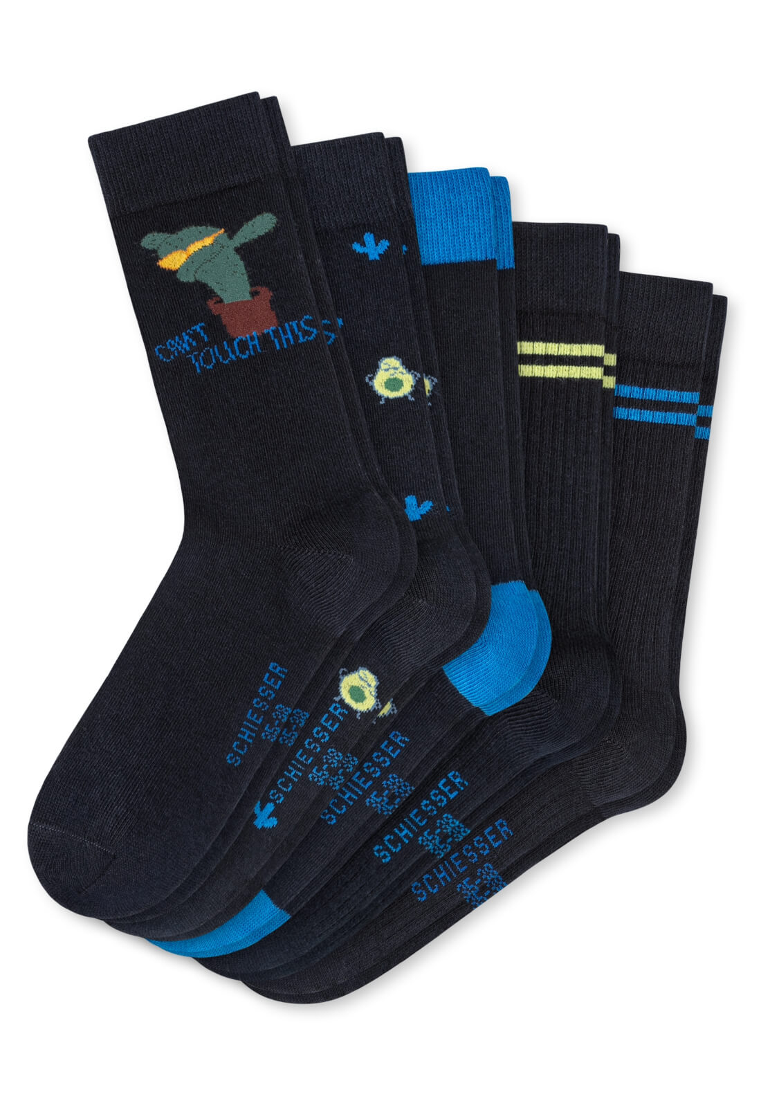 5er-Pack Schiesser Kaktus Jungen Socken 