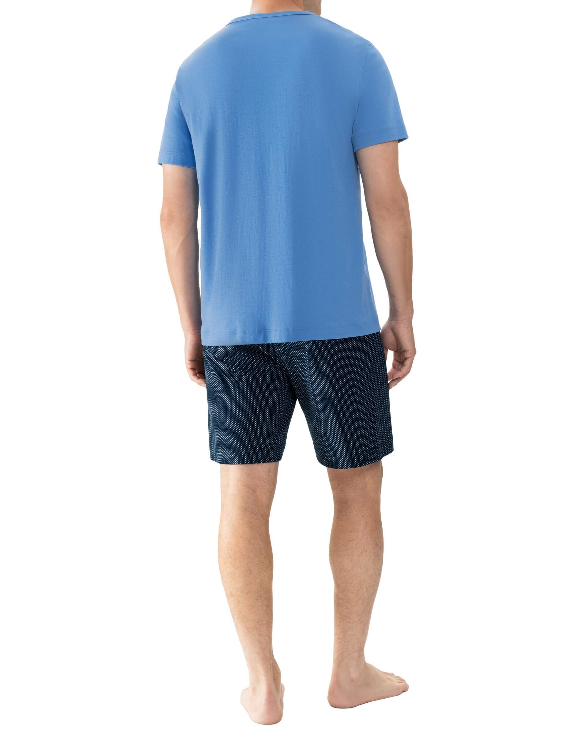 Mey Serie Micro Blue Herren Anzug kurz