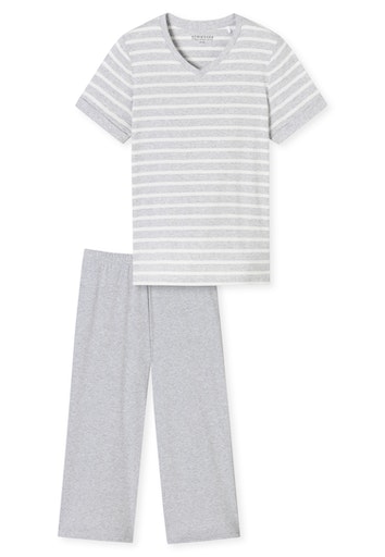 Schiesser Casual Essentials Damen Schlafanzug 3/4-lang