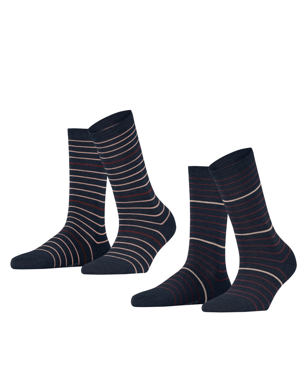 2er Pack Esprit Fine Stripe Damen Socken