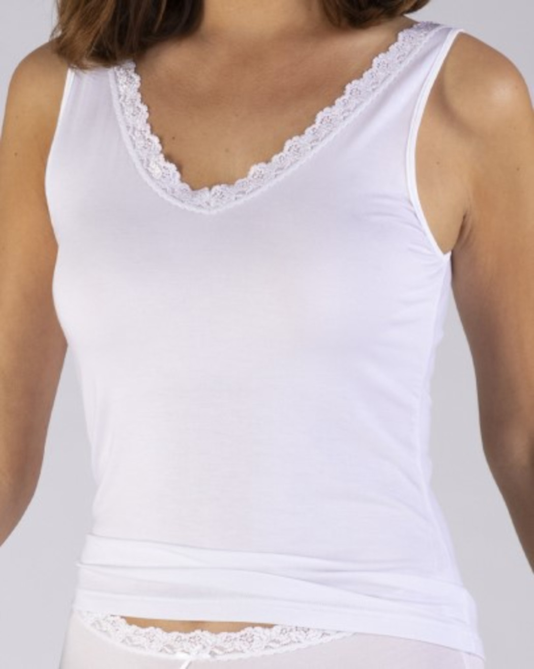 Nina von C. Serie Cosy Damen Achseltop weiß