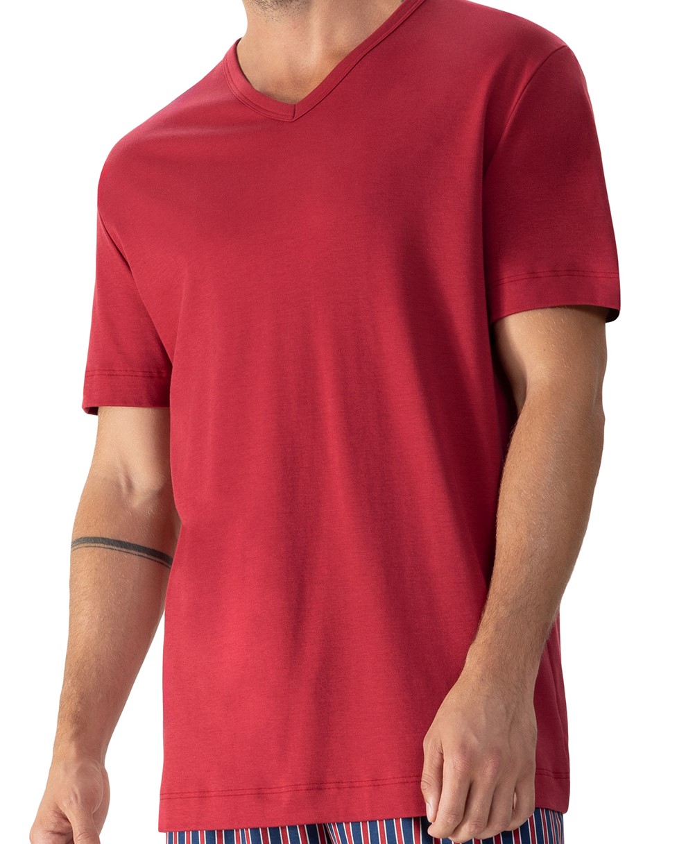 Mey Serie Solid Night Herren V-Neck Shirt Special Sizes