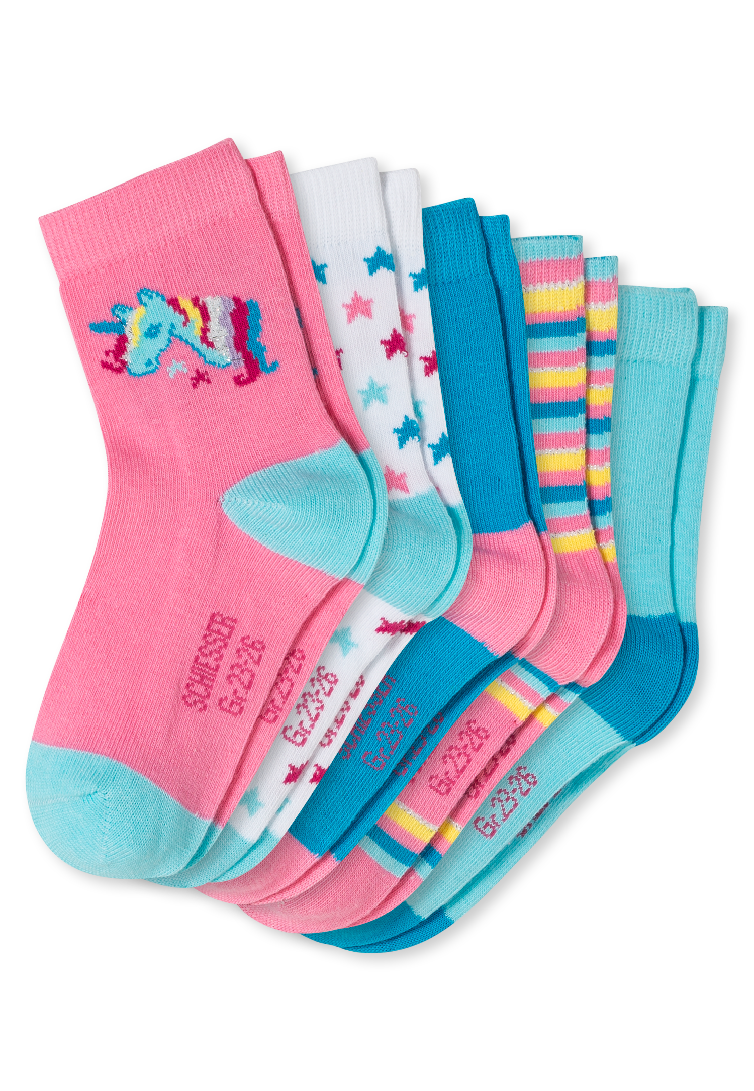 5er-Pack Schiesser Einhorn Mädchensocken