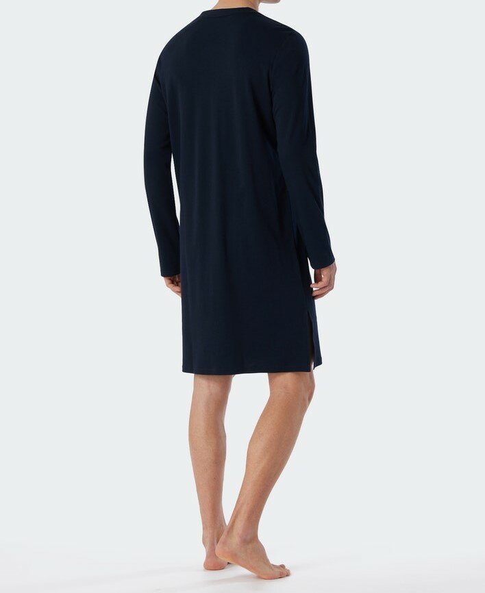 Schiesser Herren Nachthemd Lang - Baumwolle Bigshirt Sleepshirt Comfort Essentials