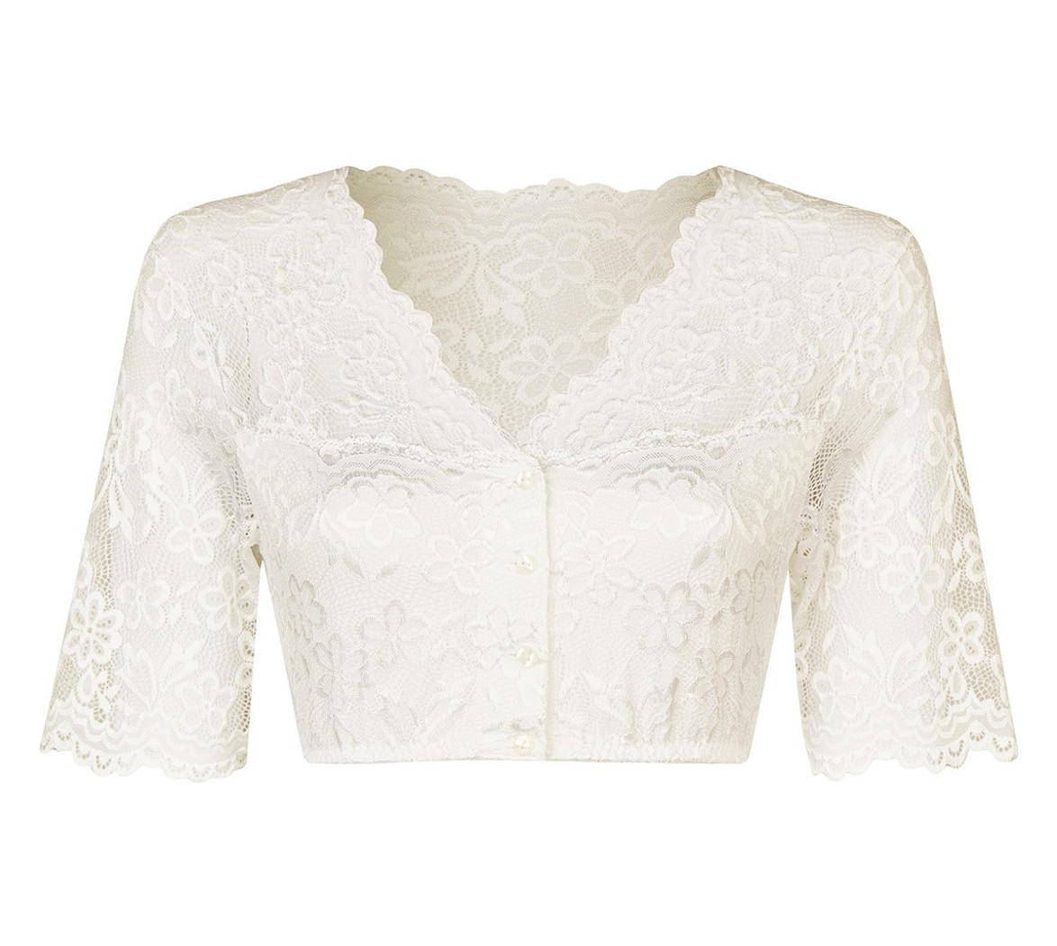 Nina von C. Dirndlbluse Waltraud 1/2 Arm mit Knopfleiste