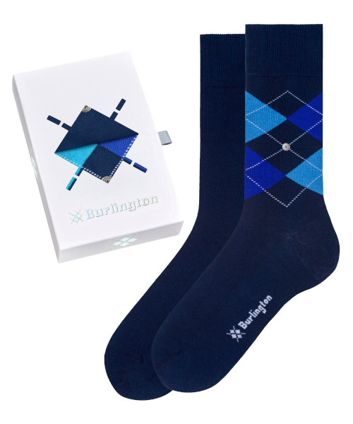 2er-Pack Burlington Basic Gift Box-Mixed Herren Kurzstrumpf
