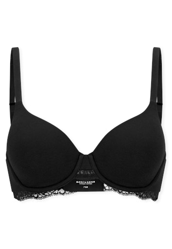 Schiesser Unique Cotton Damen BH mit Schale Spitze
