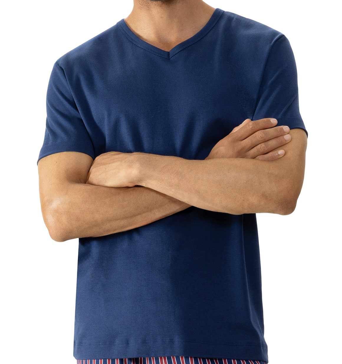 Mey Serie Solid Night Herren V-Neck Shirt