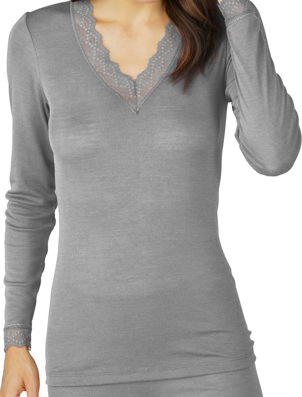 Mey Silk Wool Touch Damen Top Langarm