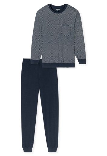 Schiesser Comfort Essentials Herren Schlafanzug lang