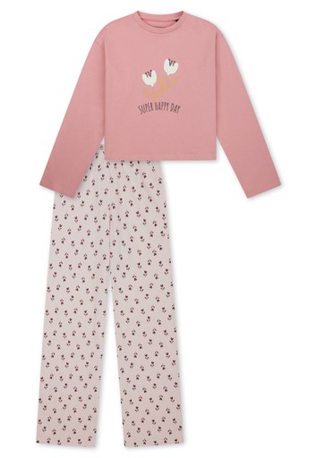 Schiesser Nightwear Mädchen Schlafanzug lang Blumen