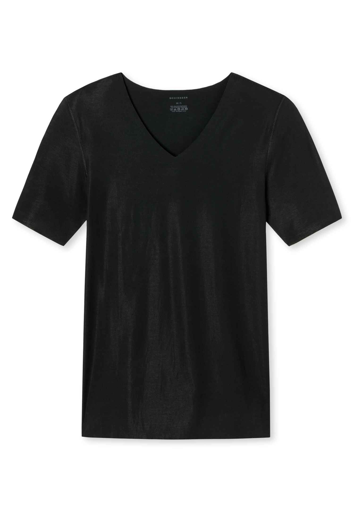 Schiesser Laser Cut Herren Shirt kurzarm V-Ausschnitt