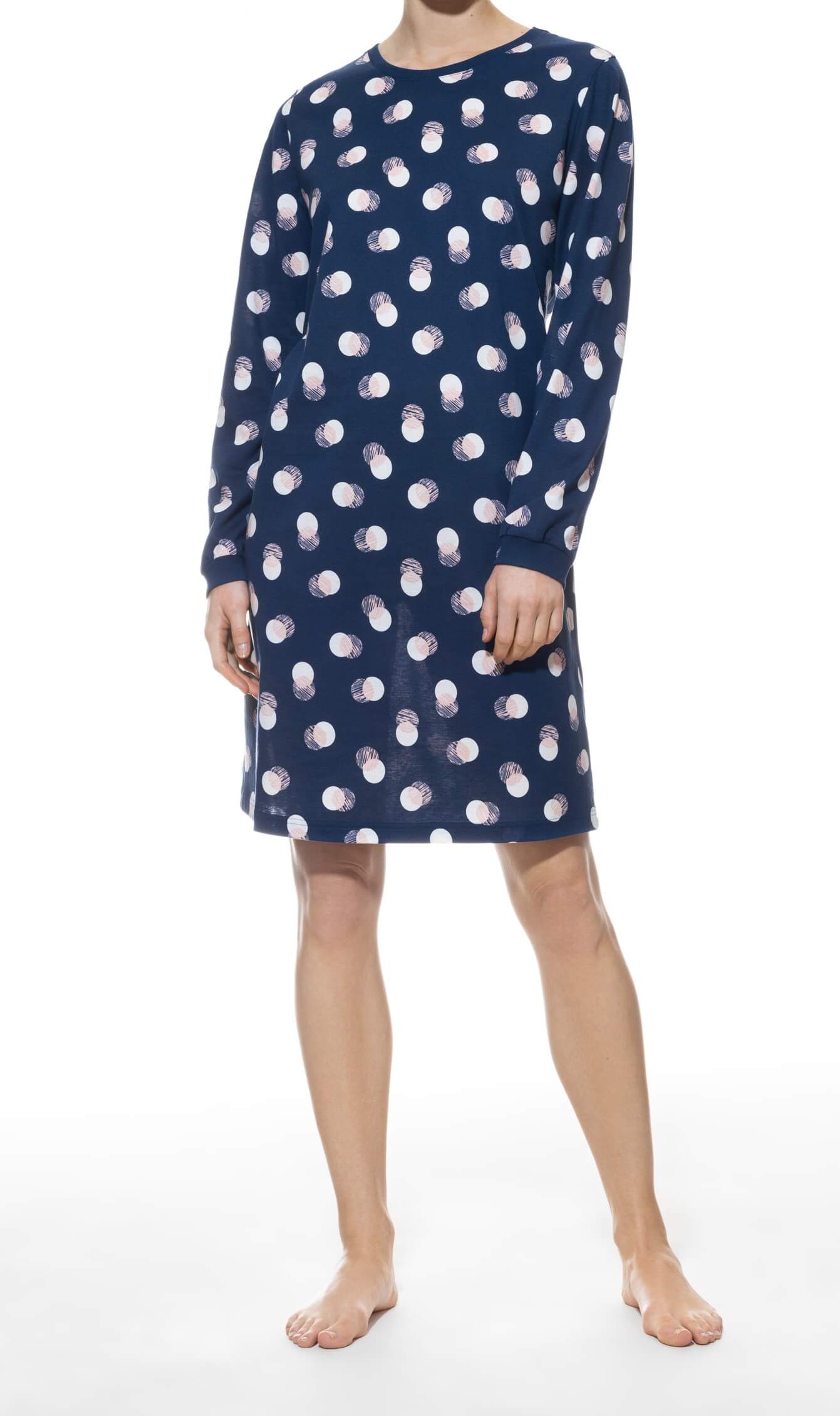 Mey Serie Scribbled Dots Damen Nachthemd langarm