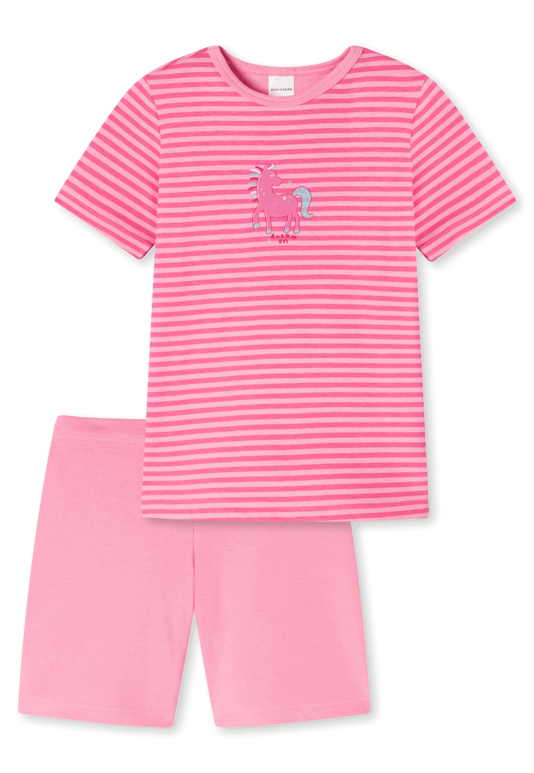 Schiesser Nightwear Organic Cotton Mädchen Schlafanzug kurz