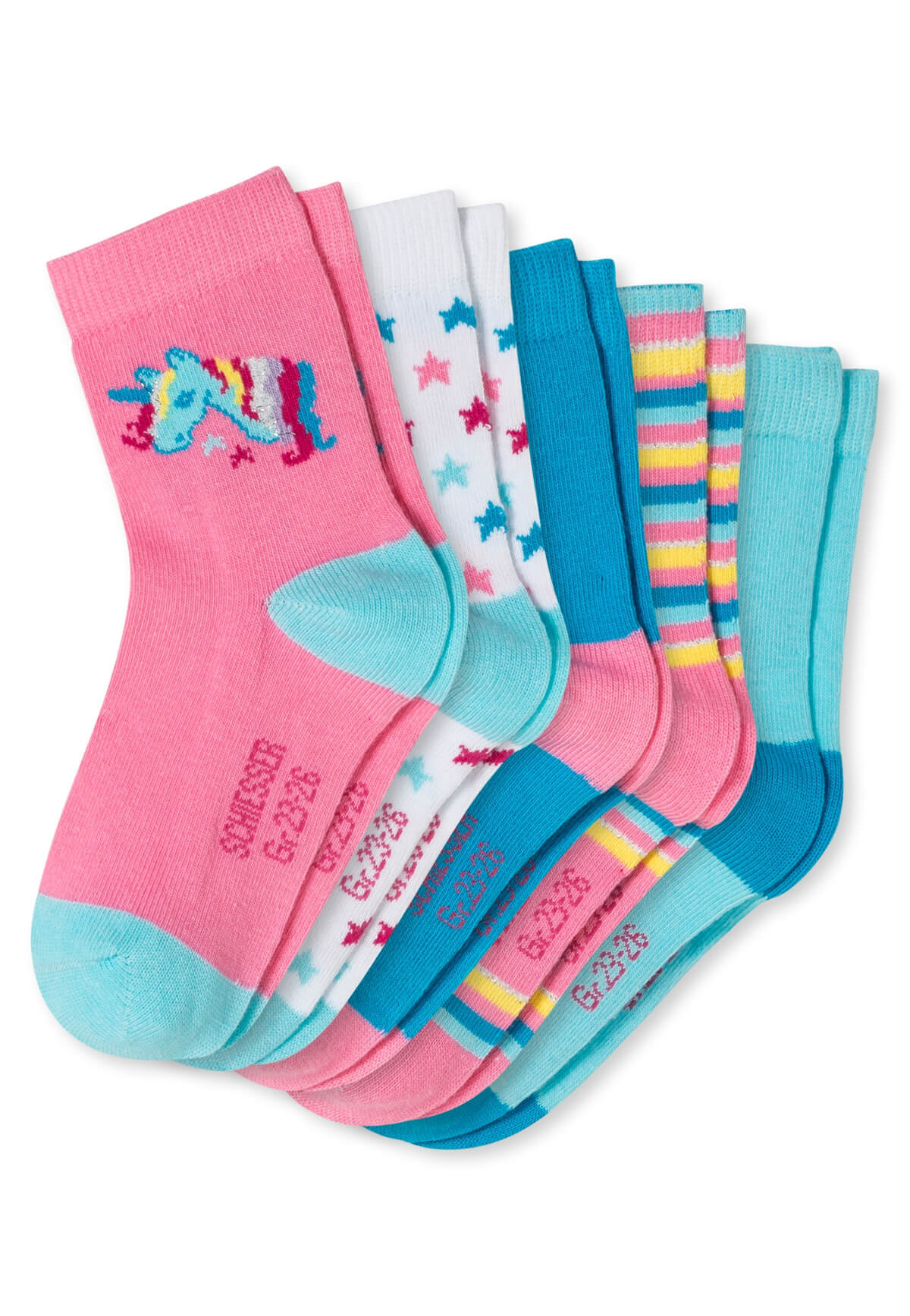 5er-Pack Schiesser Einhorn Mädchen Socken